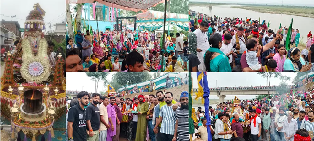 The 24th raft was launched into the Swan River with great joy and enthusiasm at the Khwaja Peer Temple located in the Municipal Council Santokhgarh.